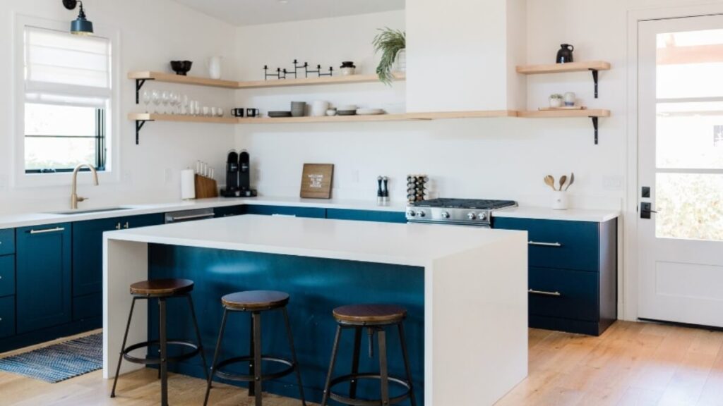 Blue White Combination kitchen