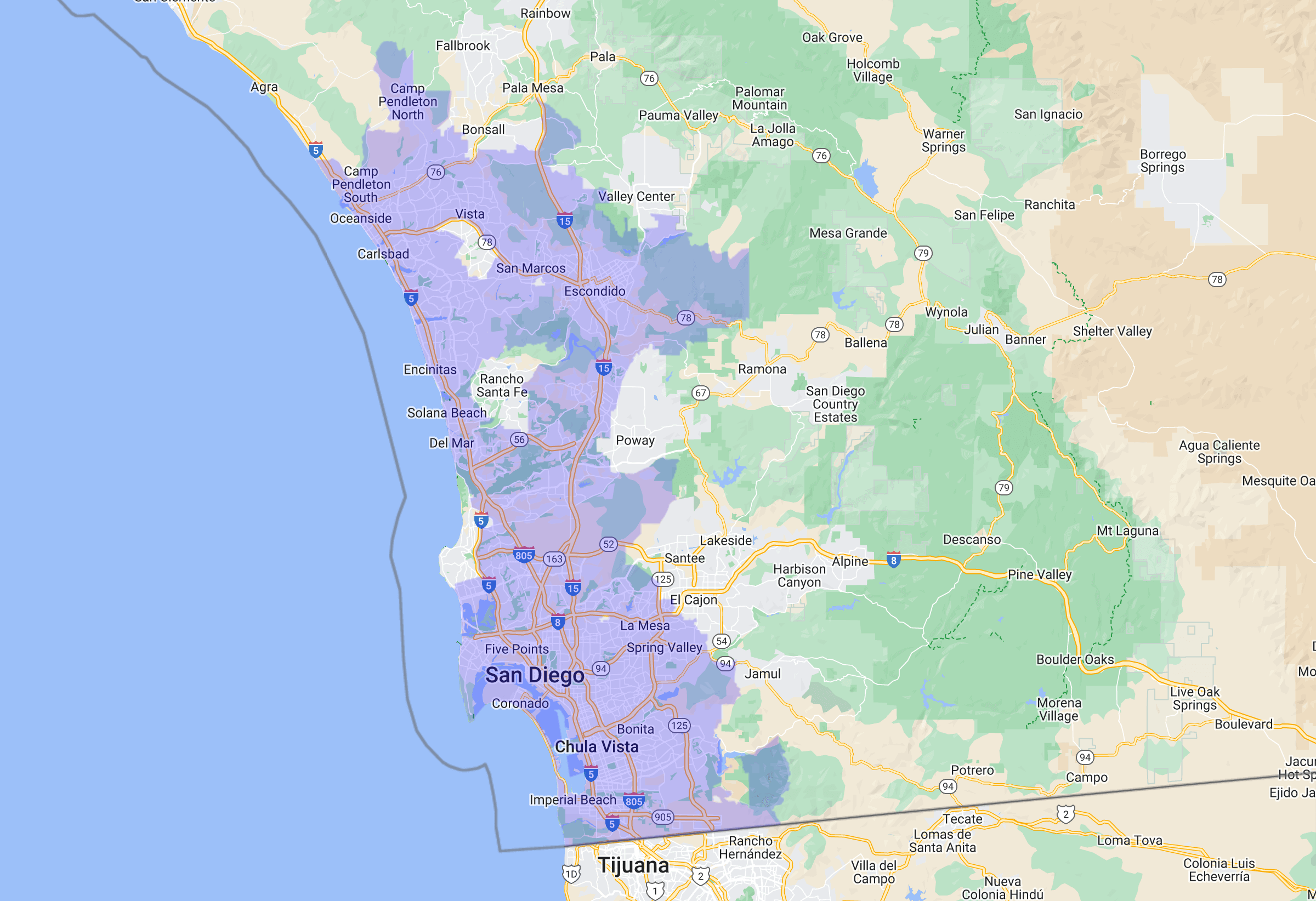 Service Area Map