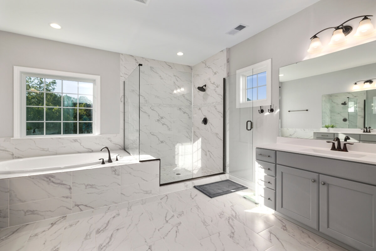 Shower Installed in Bathroom